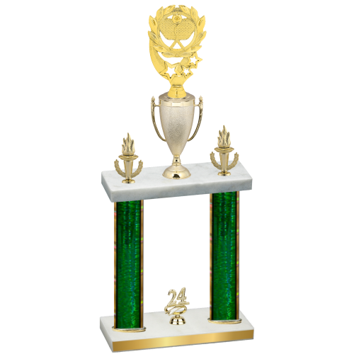 Double Green Glacier Year Pickleball Trophy