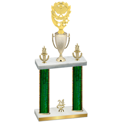 Double Green Glacier Year Pickleball Trophy