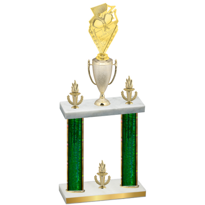 Double Green Glacier Victory Pickleball Trophy