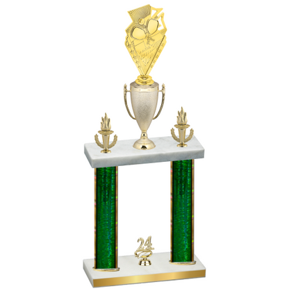 Double Green Glacier Year Pickleball Trophy