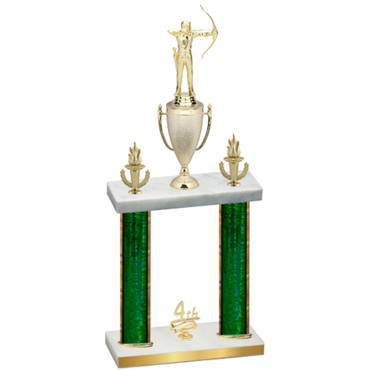 Double Green Glacier Fourth Place Archery Trophy