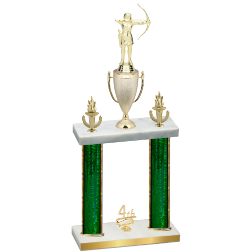 Double Green Glacier Fourth Place Archery Trophy