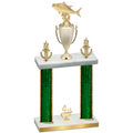 Double Green Glacier Fourth Place Fishing Trophy