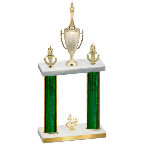 Double Green Glacier Fourth Place Chess Trophy