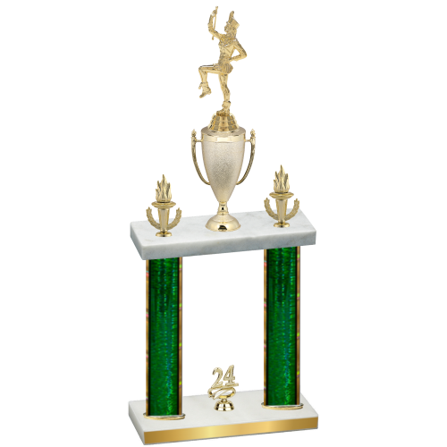 Double Green Glacier Year Majorette Trophy
