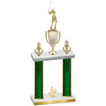 Double Green Glacier Fourth Place Golf Trophy