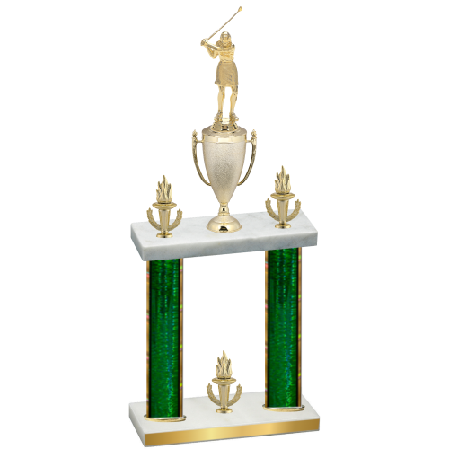 Double Green Glacier Victory Golf Trophy