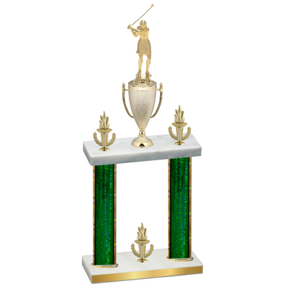 Double Green Glacier Victory Golf Trophy