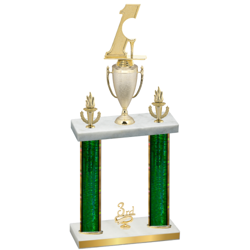 Double Green Glacier Third Place Golf Trophy