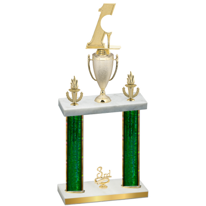 Double Green Glacier Third Place Golf Trophy
