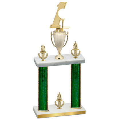 Double Green Glacier Victory Golf Trophy