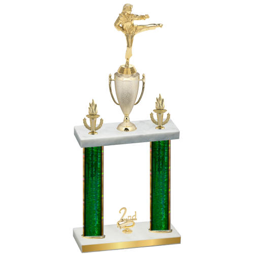 Double Green Glacier Second Place Karate Trophy