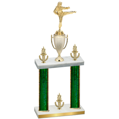 Double Green Glacier Victory Karate Trophy