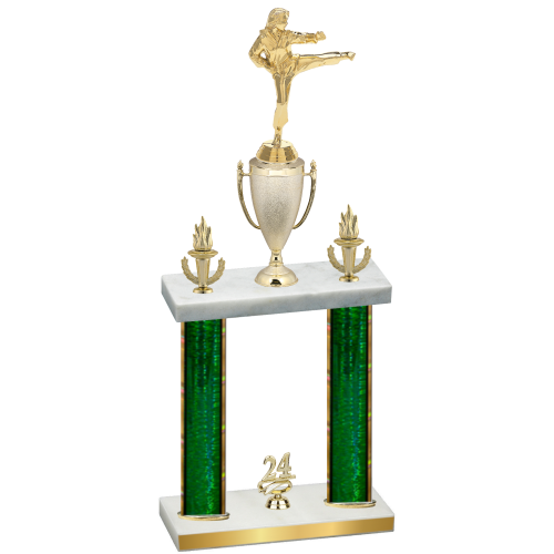 Double Green Glacier Year Karate Trophy
