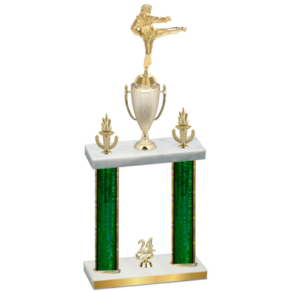Double Green Glacier Year Karate Trophy