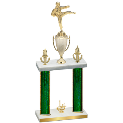 Double Green Glacier First Place Karate Trophy