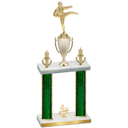 Double Green Glacier Fourth Place Karate Trophy