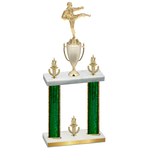 Double Green Glacier Victory Karate Trophy