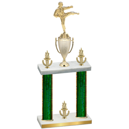 Double Green Glacier Victory Karate Trophy