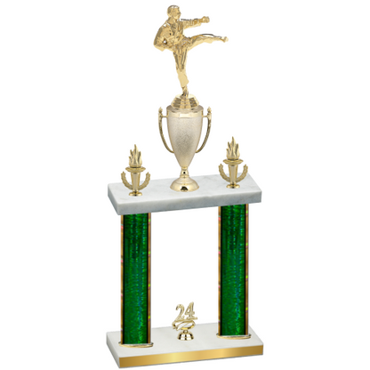 Double Green Glacier Year Karate Trophy