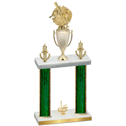 Double Green Glacier First Place Baseball Trophy
