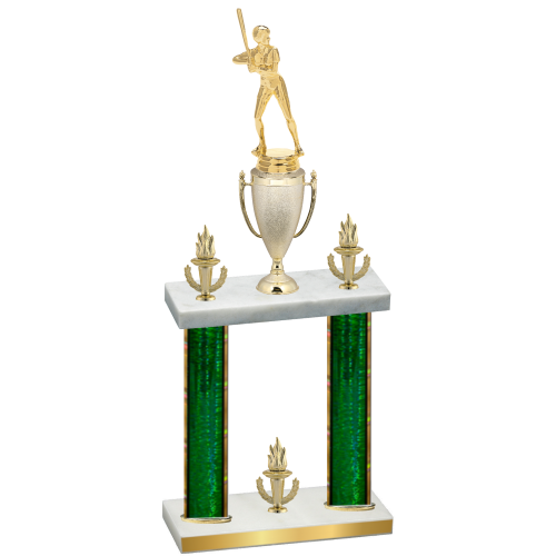 Double Green Glacier Victory Softball Trophy
