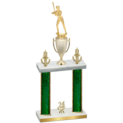 Double Green Glacier Year Softball Trophy