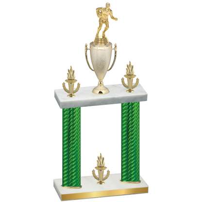 Double Green Carbon Fiber Victory Rugby Trophy