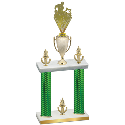 Double Green Carbon Fiber Victory Rugby Trophy