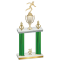 Double Green Carbon Fiber Year Running Trophy