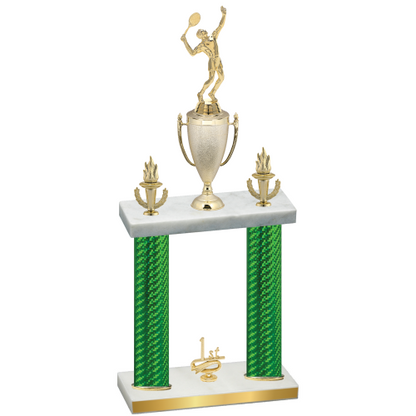 Double Green Carbon Fiber First Place Tennis Trophy