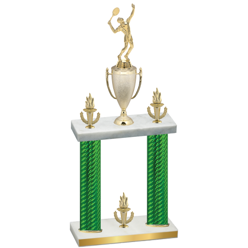 Double Green Carbon Fiber Victory Tennis Trophy