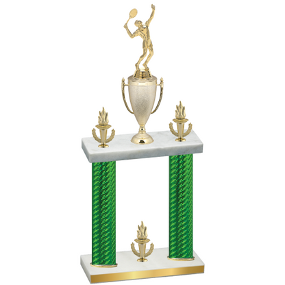 Double Green Carbon Fiber Victory Tennis Trophy