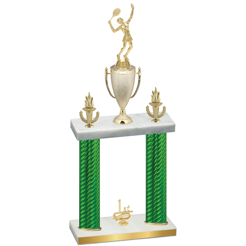Double Green Carbon Fiber First Place Tennis Trophy