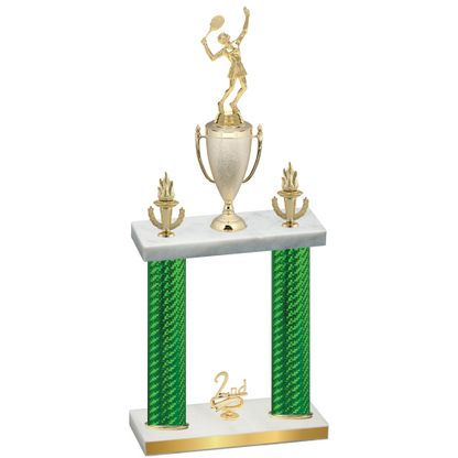 Double Green Carbon Fiber Second Place Tennis Trophy