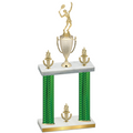 Double Green Carbon Fiber Victory Tennis Trophy