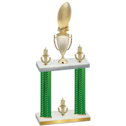 Double Green Carbon Fiber Victory Football Trophy