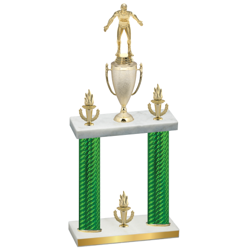 Double Green Carbon Fiber Victory Wrestling Trophy