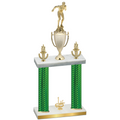 Double Green Carbon Fiber First Place Swimming Trophy