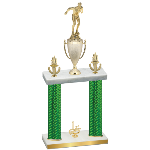 Double Green Carbon Fiber First Place Swimming Trophy