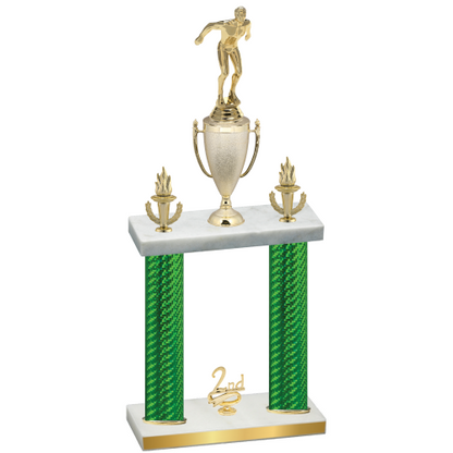 Double Green Carbon Fiber Second Place Swimming Trophy
