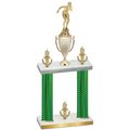 Double Green Carbon Fiber Victory Tennis Trophy