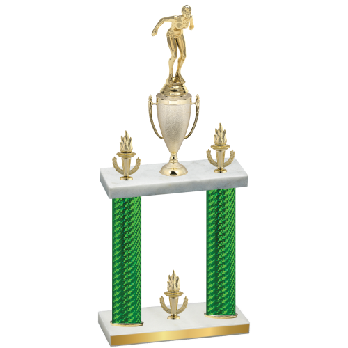 Double Green Carbon Fiber Victory Tennis Trophy