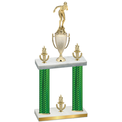 Double Green Carbon Fiber Victory Tennis Trophy