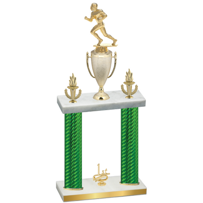 Double Green Carbon Fiber First Place Football Trophy