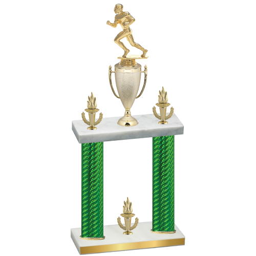 Double Green Carbon Fiber Victory Football Trophy
