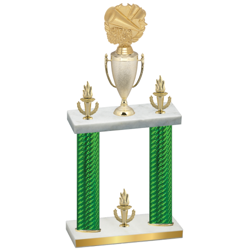 Double Green Carbon Fiber Victory Cheerleading Trophy
