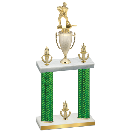 Double Green Carbon Fiber Victory Hockey Trophy