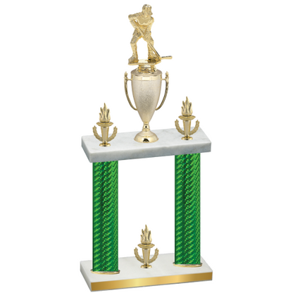Double Green Carbon Fiber Victory Hockey Trophy