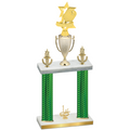 Double Green Carbon Fiber First Place Pickleball Trophy